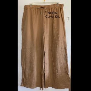 SHEIN drawstring waist, wide leg pants